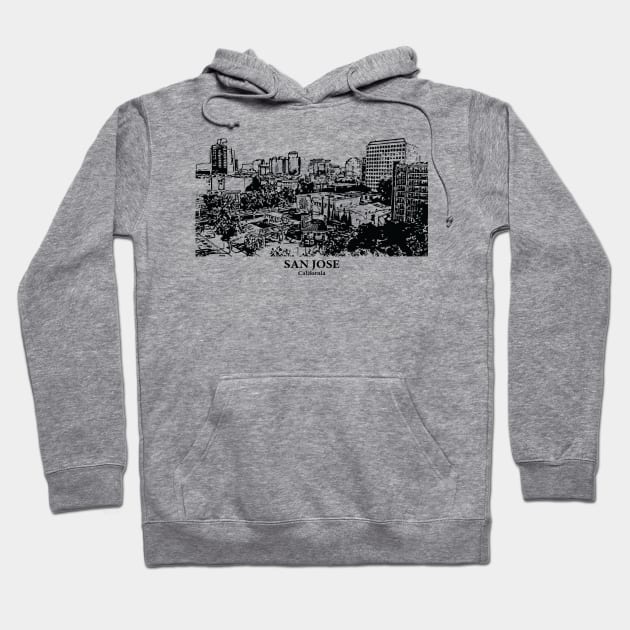 San Jose - California Hoodie by Lakeric